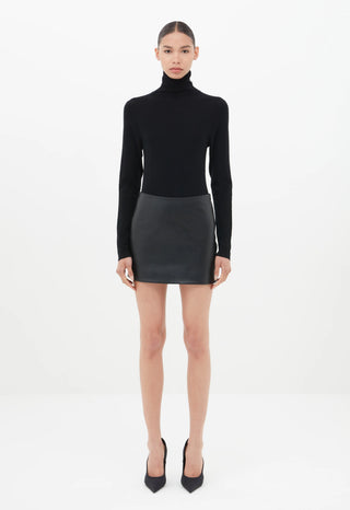 Aexae Leather Mini Skirt