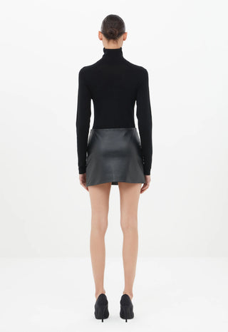 Aexae Leather Mini Skirt