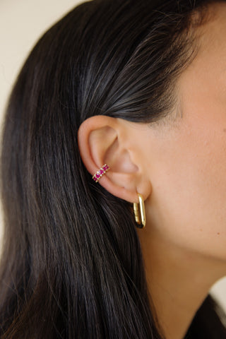 Amalfi Ruby + Diamond Ear Cuff