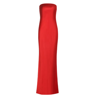 Eva Strapless Dress - Red Dahlia