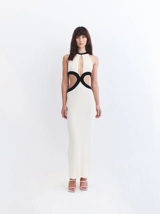 Bridget Dress - Cream and Black