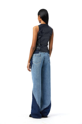 Panelled Denim Pants