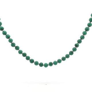 Chunky Round Green Malachite Necklace