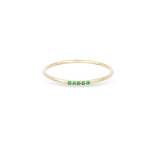 Emerald Dash Stacking Ring