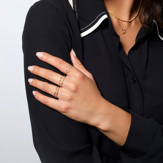 Diamond Pavé Dash Stacking Ring