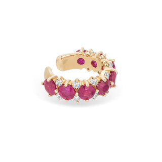 Amalfi Ruby + Diamond Ear Cuff